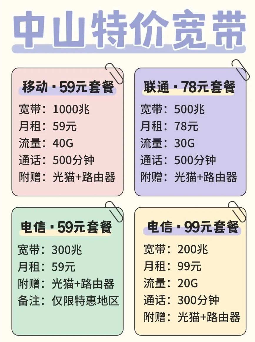 中山宽带报装指南，办宽带更便捷！